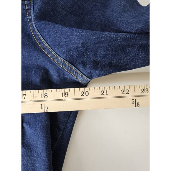 Muse Looks Women Moto Denim Jacket Pockets Size XL Back Button - Picture 4 of 7